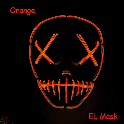 

EL Wire Luminous Mask Makeup prom funny mask with DC-3V Driver For Anniversary party supplies