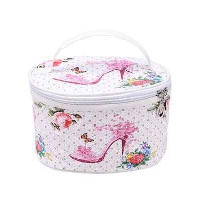 

Women Makeup Bag PU Round Cosmetic Large Capacity Organizer Storage Bags