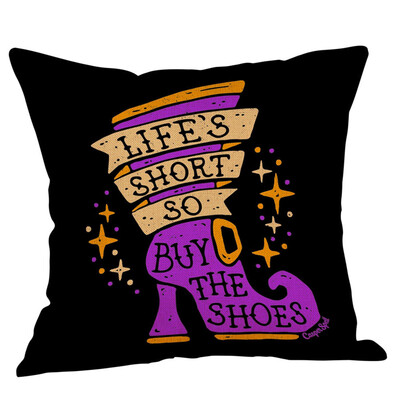 

Toponeto Happy Halloween Pillow Cases Linen Sofa Cushion Cover Home Decor