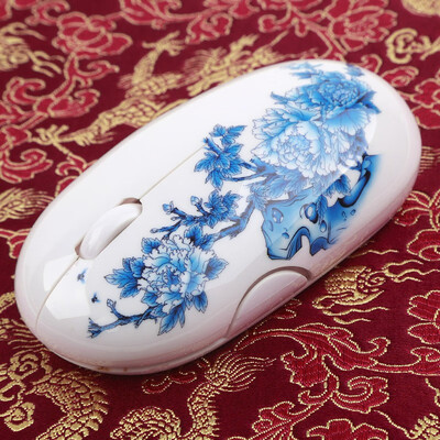 

Blue&white porcelain wireless mouse Chinese style creative gift