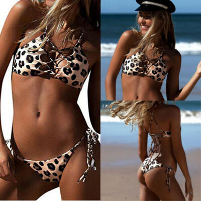 

2019 Women Bikini Padded Push-Up Bra Bandage Swimsuit Beachwear Swimwear Bathing