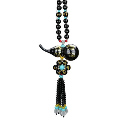

vehicle perfume pendant interior supplies black gourd pendant slip knot lanyard retractable GS769