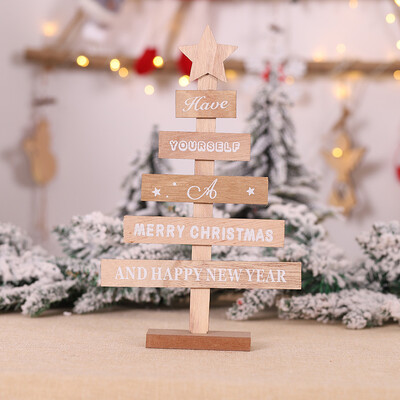 

Gobestart Christmas Tree Ornaments Colorful Wooden Cutout Creative Christmas Decoration