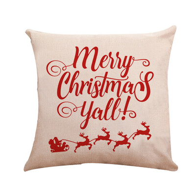 

Tailored Merry Christmas Square Home Car Decor Throw Pillow Case Sofa Waist Cushion Cover