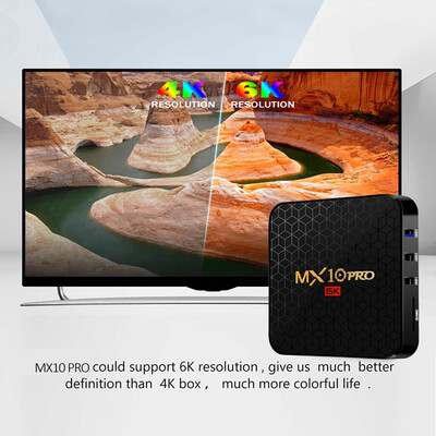 

MX10 PRO Smart TV Box Android 90 Allwinner H6 UHD 4K Media Player 6K Image Decoding 4GB 32GB 24G WiFi 100M LAN USB30 H265 VP