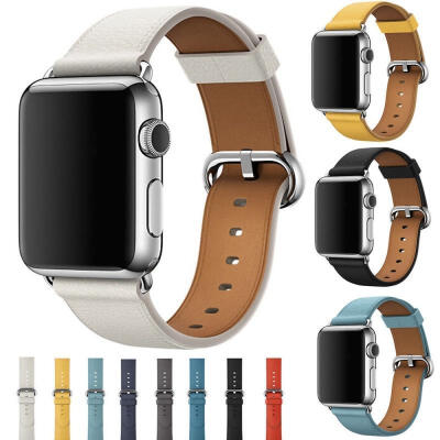 

Genuine Leather Watch Strap Bracelet Wrist Band For Apple Watch 123 3842mm