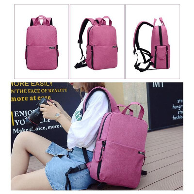 

LATZZ Outdoor Portable Waterproof Scratch-proof Dual Shoulders Backpack Camera Accessaries Bag Wine Red