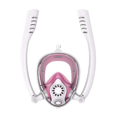 

Double Breath Tube Swimming Mask Full Face Under Water Snorkel Masks Anti-Fog Anti-Leak Snorkeling Diving Mask