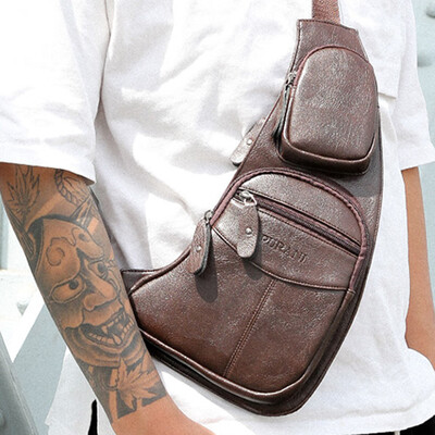 

Tailored Mens Simple Leisure Fashion Business Multifunction Messenger Chest Bag