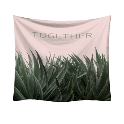 

Toponeto Fashion Tapestry Green Leaf Pattern Fresh Style Decorative Tapestry Home Decor