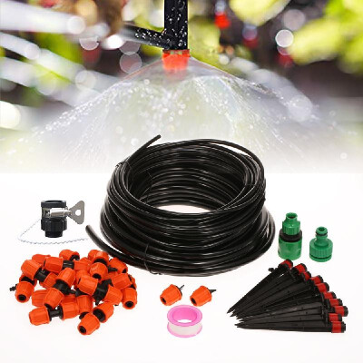 

Garden Irrigation System Adjustable 20Pcs Foaming Sprinkler 80ft Blank Distribution Tubing Kit DIY Mist Watering Irrigation Equipm