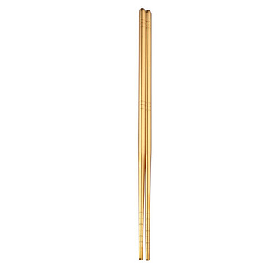

Gobestart 1 Pair Stainless Steel Tableware Colorful Length 23cm Chopsticks Dishware GD