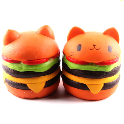 

Jumbo Squishy Burger Cat Toys