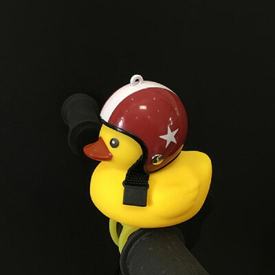 

Cute Little Yellow Duck with Helmet LED Light for Bike Motorcycle