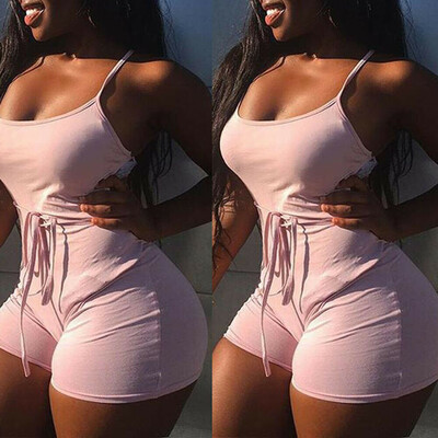 

Women Casual Sleeveless Bodycon Romper Jumpsuit Club Bodysuit Short Pants