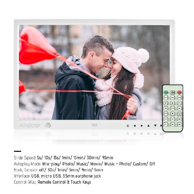 

Andoer 15 Inch Large Screen LED Digital Photo Frame Desktop Album 1280 800 HD Music Video eBook Clock Calendar Functions wit