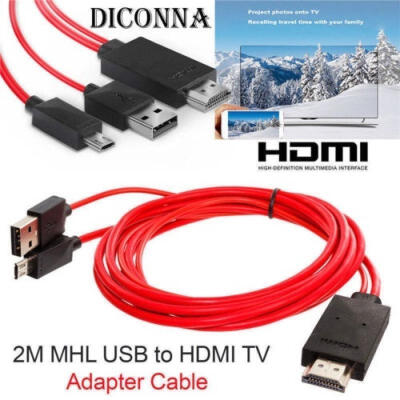 

Micro USB for HDMI 1080p Cable TV AV Adapter Mobile Phones Tablets HDTV