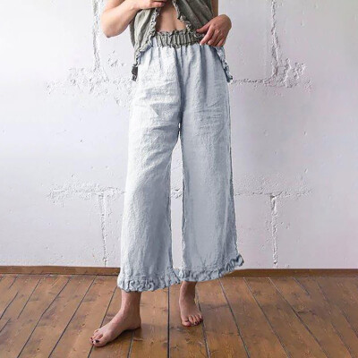 

Women Sexy Fashion Pants Solid High Waist Pants Pockets Casual Beach Pants