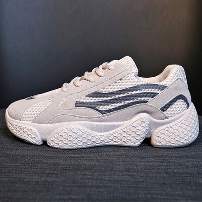 

Xiaobai shoes spring model 2019 new network celebrity thick soled father shoes net breathable sports running net shoes tide