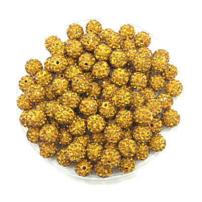 

New 100PcsLot 10mm Disco Acryl Bead mixed Gradient Change Colorful Crystal Shamballa Beads