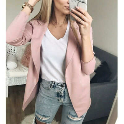 

Women Ladies Slim Long Sleeve Jacket Casual Blazer Suit Top Jacket Coat Outwear