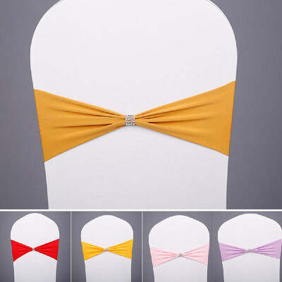 

Chair Sash Bow Elastic Chair Ribbon Back Tie Bands for Wedding Party Ceremony Banquet