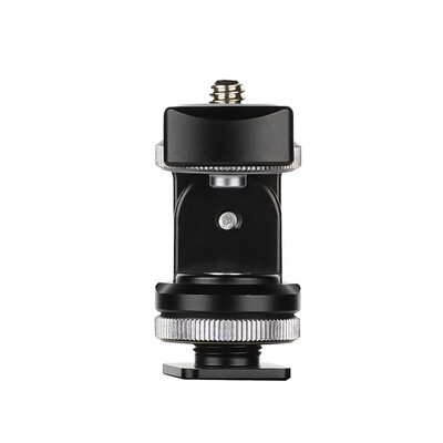 

Aluminum Alloy Mini Cold Shoe Mount Connecter Adapter Adjustable Shooting Angle with 14 Inch Screw Mount for Video Light Micropho
