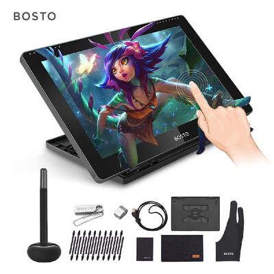 

BOSTO BT-16HDT Portable 156 Inch H-IPS LCD Graphics Drawing Tablet Display Support Capacitive Touchscreen 8192 Pressure Level Pas