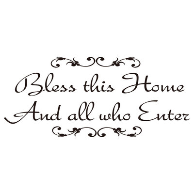 

BLESS THIS HOME AND ALL WHO ENTER Jesus God Lord Bless Church Home Decoration