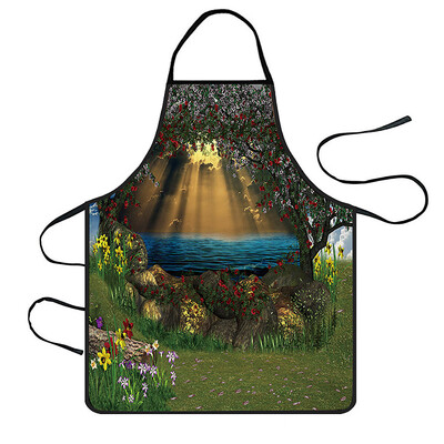 

Toponeto Home Women Waterproof Cute Cartoon Kitchen Restaurant Cooking Bib Apron Aprons