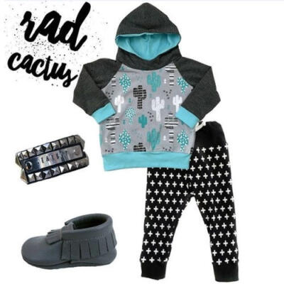 

Newborn Baby Boys Clothes Hooded Tops Pants Leggings Outfits Tracksuit Clothes Set