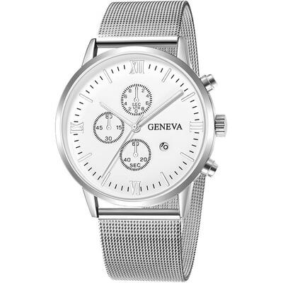 

Fashion Women Sport Watch GENEVA Clock Mesh Band Stainless Steel Analog Quartz Wristwatch Lady Female Luxury Watches