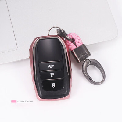 

Soft TPU Car Key Case For AT Toyota Camry Highlander Prado Corolla RAV4 Car Key Cover Shell Car Keychain