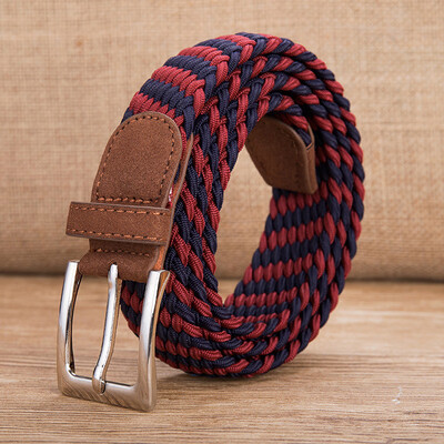 

New Elastic Force Unisex belt Solid Color Canvas Pin Buckle Men belt Casual elasticity student Men&Women Wild belt
