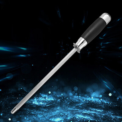 

Home Kitchen Stainless Steel Anti Slip Knife Sharpener Grinder Rod Utensil Tool