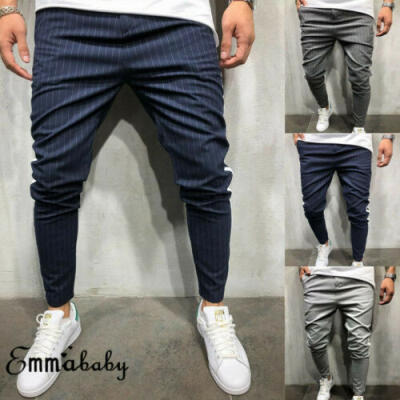 

Mens Twill Jogger Pants Urban Hip Hop Harem Casual Trousers Slim Fit Pants US