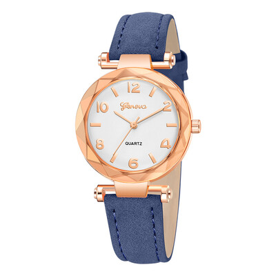 

RM Fashion Women s Leather Band Geneva Analog Quartz Diamond Wrist Watch Watches
