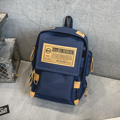

Insfeng schoolbag female Korean version of high school studentslarge-capacity fashion brand mens backpack shoulder bag