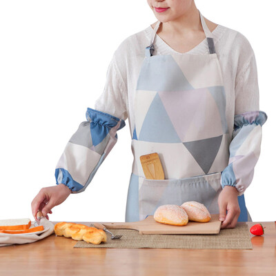 

Fashion Triangle Print Unisex Waterproof Aprons with Pocket for Kitchen Cooking