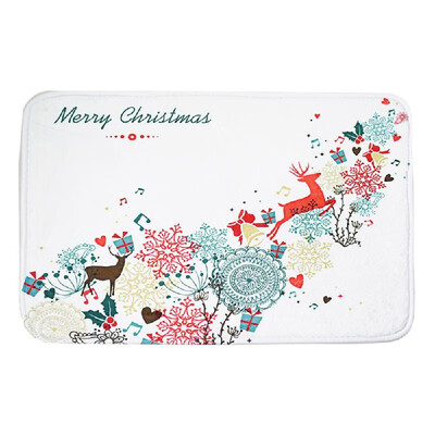 

Home Use Christmas Carpet Mat Anti-Skidding Doormat Floor Entryways Indoor Front Door Bathroom Mat Decor