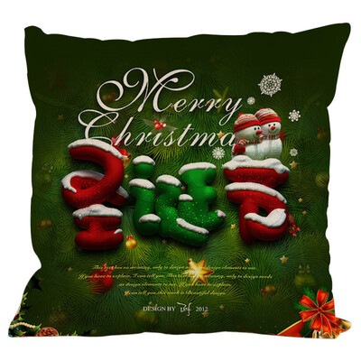 

Tailored New Christmas Cotton Linen Pillow Case Sofa Cushion Cover Home Decor A