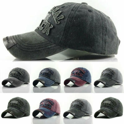 

Men Plain Washed Cap Style Cotton Adjustable Baseball Cap Blank Solid Hat Hot