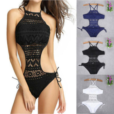 

Sexy Women One-Piece Bandage Lace Bikini Set Push Up Bra Swimwear Swimsuit Hot