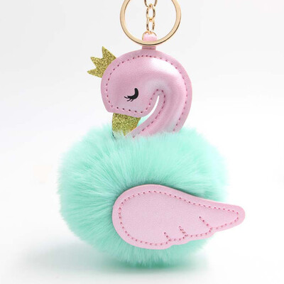 

Plush Key Ring Lovely Plush Swan Key Chain Backpack Bag Pendant Car Key Buckle Keychain Hanging Pendant