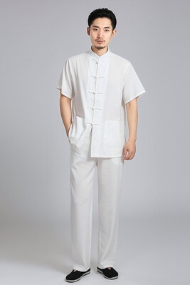 

FUMEITOU Male Tang suit summer short sleeve pants top suit 12304