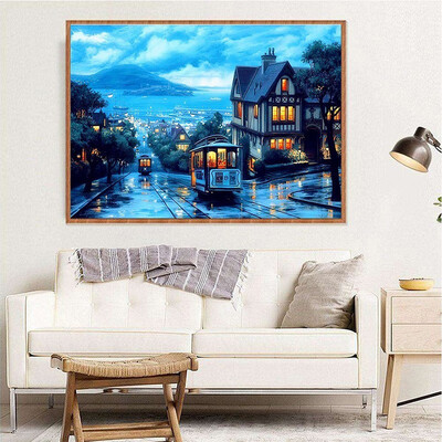 

Diamond Mosaic City Landscape DIY Full Drill Diamond Painting Street Scenery Home Decor Picture Of Rhinestones Handicraft