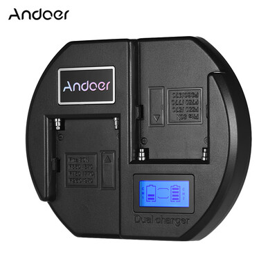 

Andoer Digital LCD Fast Charger Dual-channel Camera Battery Charger for Sony F550570 F750770 F960970 Battery