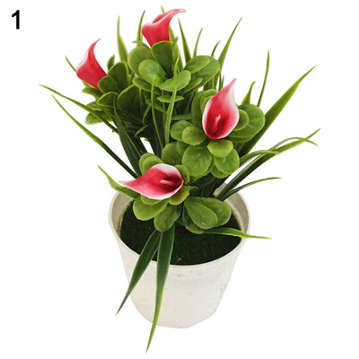 

1Pc Potted Artificial Flower Bonsai Stage Garden Wedding Home Party Decor Props
