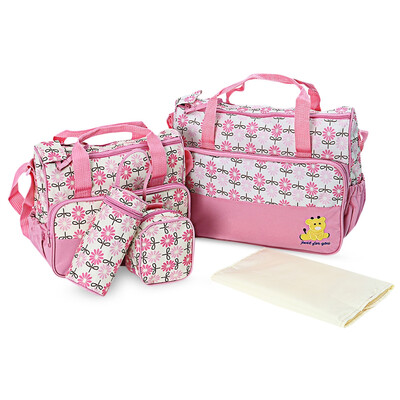 

5pcs Zipper Handbag Portable Diaper Pad Bottle Holder Food Bags