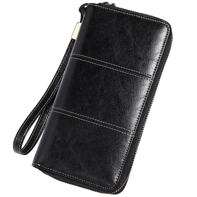 

4 Colors RFID Cowhide Leather Antimagnetic Women Fashion Butterfly Zipper Wallet Casual Coin Purse